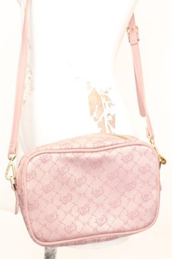 画像1: Maison de FLEUR / フルールジャガードショルダーバッグ  ピンク O-25-09-23-1001-LO-BG-IG-OS