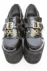 DearMyLove / NEEDY GIRL OVERDOSE コラボ あめちゃんモデルローファーパンプス 23.5cm クロ O-25-09-23-1051-EL-SH-IG-ZT-K017