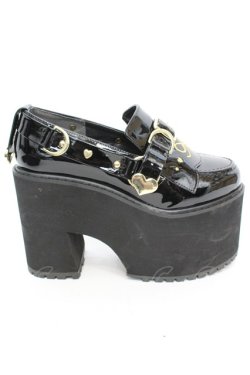 画像6: DearMyLove / NEEDY GIRL OVERDOSE コラボ あめちゃんモデルローファーパンプス 23.5cm クロ O-25-09-23-1051-EL-SH-IG-ZT-K017