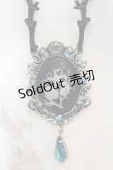 axes femme POETIQUE / アクアマリンカメオ風ネックレス  ネイビー O-25-09-23-1012-AX-AC-OW-ZT394-F003