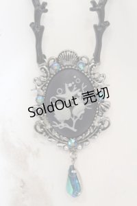 axes femme POETIQUE / アクアマリンカメオ風ネックレス  ネイビー O-25-09-23-1012-AX-AC-OW-ZT394-F003