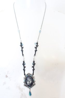 画像2: axes femme POETIQUE / アクアマリンカメオ風ネックレス  ネイビー O-25-09-23-1012-AX-AC-OW-OS