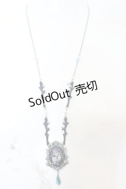 画像2: axes femme POETIQUE / アクアマリンカメオ風ネックレス  ネイビー O-25-09-23-1012-AX-AC-OW-ZT394-F003