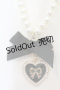 ｍ petit by misako / AM*NIPLリボンネックレス  クロ×パール×ゴールド O-25-09-23-1016-LO-AC-IG-OS