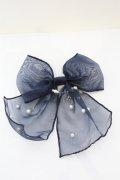 axes femme / テレスコープ装飾ヘアクリップ  ネイビー O-25-09-23-1017-AX-AC-OW-OS