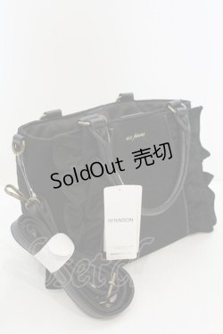 画像1: axes femme / 異素材使いフリルバッグ  クロ O-25-09-23-1002-AX-BG-IG-OS