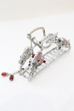 画像2: axes femme / いちごモチーフバンスクリップ  シルバー O-25-09-23-1018-AX-AC-OW-OS