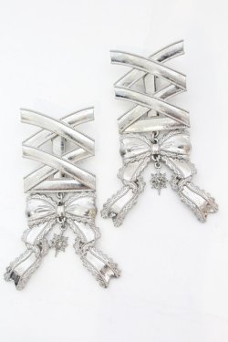 画像1: axes femme POETIQUE / レースアップヘアクリップ  シルバー O-25-09-23-1020-AX-AC-OW-OS