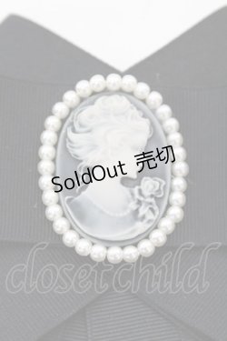 画像2: MIHO MATSUDA / カメオブローチ  ブラック O-25-09-23-1022-GO-ZA-IG-OS