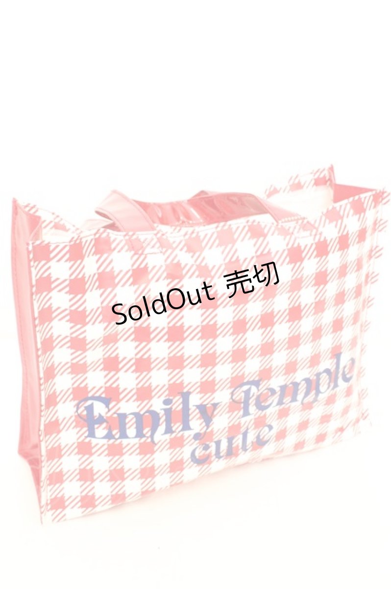 画像1: 【SALE】Emily Temple cute / 旧ショッパー柄ノベルティトートバッグ  アカ×シロ O-25-09-23-1003-ET-BG-IG-ZT335 (1)