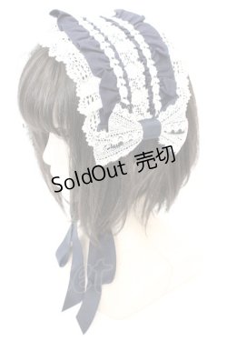 画像1: ALICE and the PIRATES / ミランダヘッドドレス  ネイビー×シロ O-25-09-23-1040-PA-AC-IG-OS