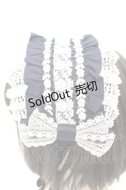 画像2: ALICE and the PIRATES / ミランダヘッドドレス  ネイビー×シロ O-25-09-23-1040-PA-AC-IG-OS