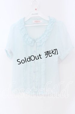 画像1: BERRY.Q / ドビードットブラウス  サックス O-25-09-23-065-LO-BL-IG-OS