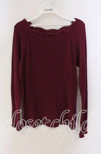 FA（Fi.n.t） / スカラップ衿ぐりテレコロンT  マゼンダパープル O-25-09-23-066-LO-TO-IG-ZT362