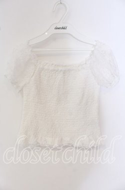 画像1: Ank Rouge / シャーリングレーストップス  シロ O-25-09-23-070-CA-TO-IG-OS