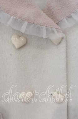 画像2: Ank Rouge / シャギーハートコート  オフ×ピンク O-25-09-23-071-CA-CO-IG-OS