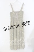 【SALE】axes femme / 花柄マキシワンピース M グリーン O-25-09-23-075-AX-OP-OW-ZT507
