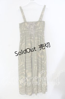 画像1: 【SALE】axes femme / 花柄マキシワンピース M グリーン O-25-09-23-075-AX-OP-OW-ZT507