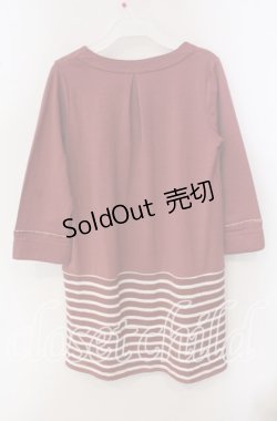 画像2: axes femme / ムジ×ボーダードッキングワンピース M ピンク O-25-09-23-079-AX-OP-OW-OS