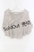 axes femme / モチーフレース使い透かし編みケープ M ブラウン O-25-09-23-084-AX-TO-OW-OS