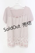 axes femme / バラ×チェックトップス M ピンク O-25-09-23-085-AX-TO-OW-OS