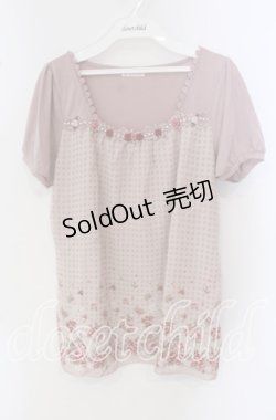 画像1: axes femme / バラ×チェックトップス M ピンク O-25-09-23-085-AX-TO-OW-OS