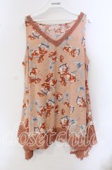 axes femme / 花柄ノースリチュニ M ピンク O-25-09-23-086-AX-TO-OW-ZT167