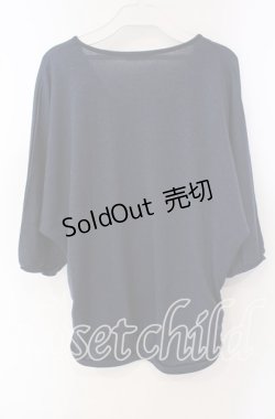 画像3: axes femme / モチーフレース使いニットソー M ネイビー O-25-09-23-087-AX-TO-OW-OS