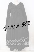 Physical Drop / 大衿フリルワンピース  黒・からみ生地 O-25-09-23-089-LO-OP-OW-OS