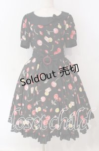 metamorphose / floating heart cherryワンピース  クロ O-25-09-23-092-ME-OP-YM-OS
