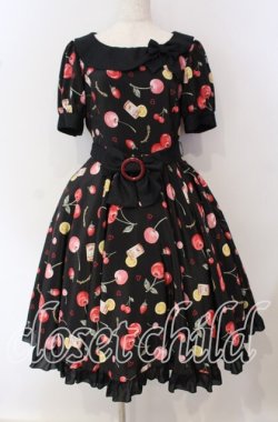 画像1: metamorphose / floating heart cherryワンピース  クロ O-25-09-23-092-ME-OP-YM-OS