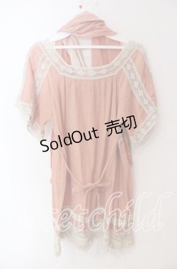 画像3: axes femme / ストール付きフリンジチュニ M オレンジ O-25-09-23-098-AX-TO-OW-OS