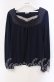 画像1: axes femme / ファー使いインナーカットソー M ネイビー O-25-09-23-099-AX-TO-OW-OS (1)