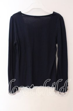 画像3: axes femme / ファー使いインナーカットソー M ネイビー O-25-09-23-099-AX-TO-OW-OS