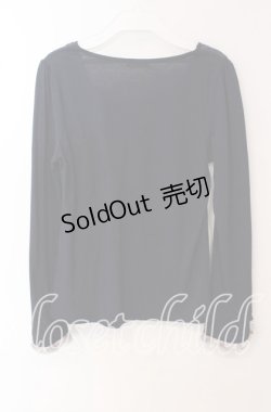 画像3: axes femme / ファー使いインナーカットソー M ネイビー O-25-09-23-099-AX-TO-OW-OS