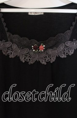 画像2: axes femme / 巻きバラ付きUVインナープルオーバー M クロ O-25-09-23-100-AX-TO-OW-OS