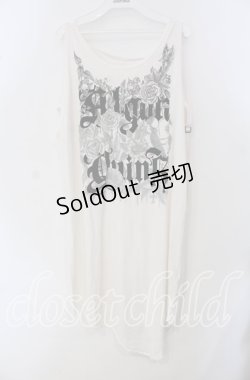 画像1: ALGONQUINS / フロッキーロゴロングタンク  ホワイト O-25-09-23-010-AL-TO-IG-OS