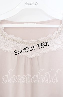 画像2: axes femme / レース配色Tシャツ M ピンク O-25-09-23-103-AX-TO-OW-OS