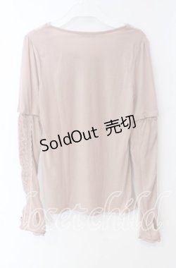 画像4: axes femme / レース配色Tシャツ M ピンク O-25-09-23-103-AX-TO-OW-OS