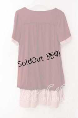 画像3: axes femme / ストライプブロッキングチュニック M ワイン O-25-09-23-105-AX-OP-OW-OS