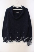 axes femme / パール配色ニット M ネイビー O-25-09-23-106-AX-TO-OW-OS