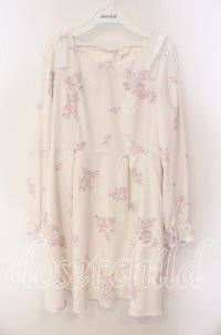 LODISPOTTO / ショルダーリボンローズワンピース M オフシロ O-25-09-23-109-LO-OP-OW-ZT362