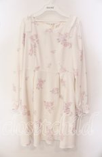 画像1: 【SALE】LODISPOTTO / ショルダーリボンローズワンピース M オフシロ O-25-09-23-109-LO-OP-OW-ZT362 (1)