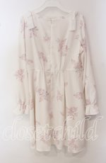 画像3: 【SALE】LODISPOTTO / ショルダーリボンローズワンピース M オフシロ O-25-09-23-109-LO-OP-OW-ZT362 (3)