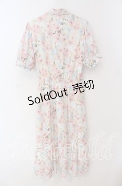 画像3: axes femme POETIQUE / フラワーキャットボウタイワンピース M マルチ O-25-09-23-110-AX-OP-OW-OS