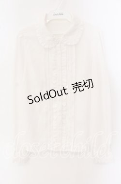 画像1: Ank Rouge / フリル丸襟ブラウス M シロ O-25-09-23-111-CA-BL-OW-OS