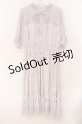 axes femme / ローズ刺繍ワンピース M ラベンダー O-25-09-23-113-AX-OP-OW-OS