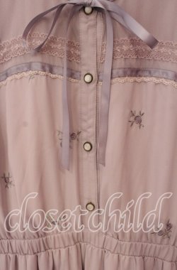 画像2: axes femme / ローズ刺繍ワンピース M ラベンダー O-25-09-23-113-AX-OP-OW-OS