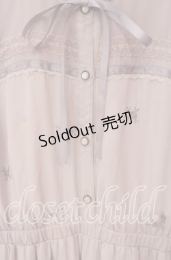 画像2: axes femme / ローズ刺繍ワンピース M ラベンダー O-25-09-23-113-AX-OP-OW-OS