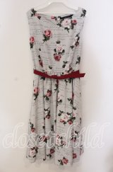 an another angelus / ローズ総柄ジャンパースカート F グレー O-25-09-23-116-CA-OP-OW-ZT362